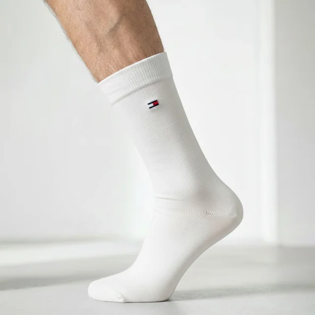 جوراب ساق بلند تامی سفید