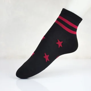 نیم ساق زنانه طرح ستاره و خط