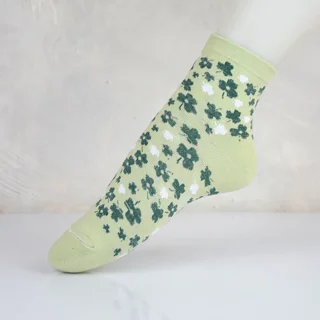 جوراب نیم ساق گلبهار گل تیره