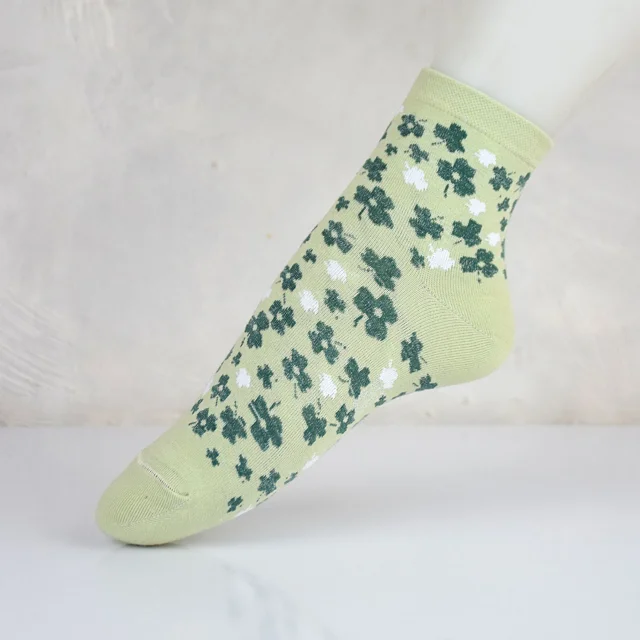 جوراب نیم ساق گلبهار گل تیره