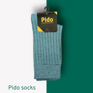 جوراب مردانه کبریتی سبزآبی